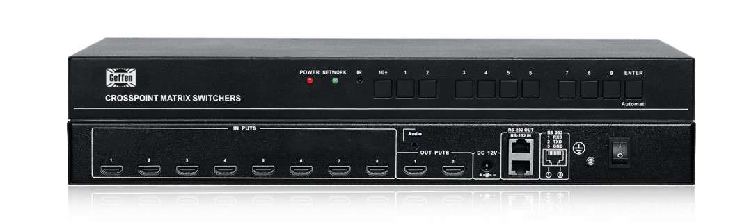 HDMI8进2路同步输出带音频分离口4K高清切换器